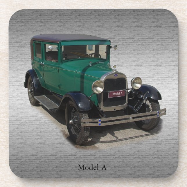 Green Model A set of 6 coasters (Front)