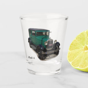 Green Model A shot glass