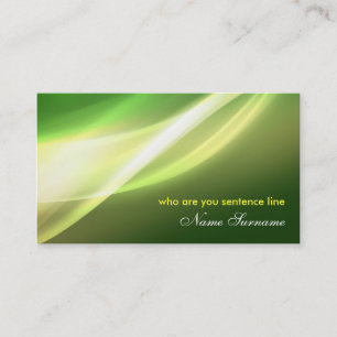 green modern abstraction business card design