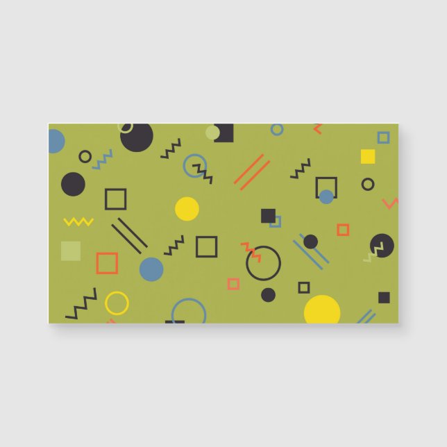 Green, modern, cool, trendy, urban,Memphis pattern (Front)