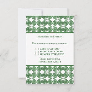 Green Modern Deco Response Card