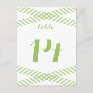 Green Modern Deco Table Postcard