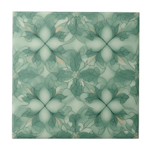 Green Modern Geo Pattern Tile