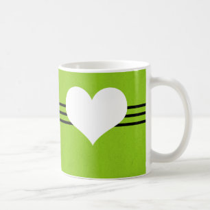 Green Modern Heart Mug