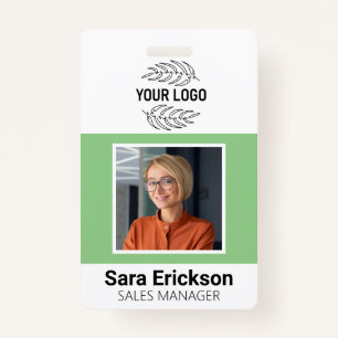 Green Modern ID Card Business Employee Badge