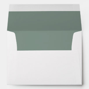 Green Modern Self Addressed Wedding Envelope