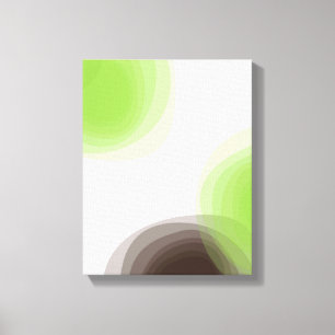 Green, modern, simple, flower abstract graphic canvas print