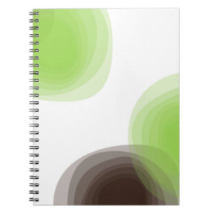 Green, modern, simple, flower abstract graphic notebook