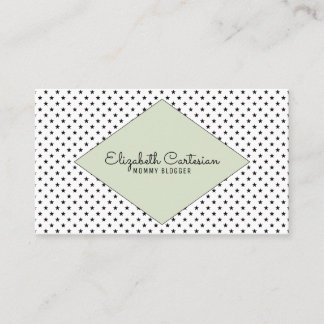 Green Modern Stars Carte de visite