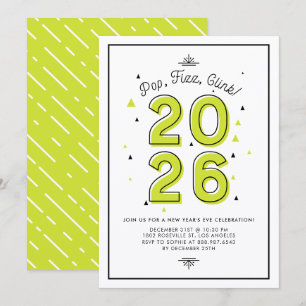 Green Modern Typography 2022 New Year's Eve Party Invitation