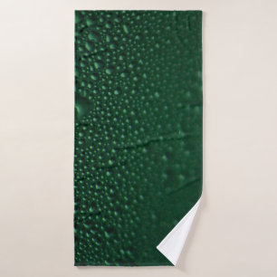 Green moist bath towel