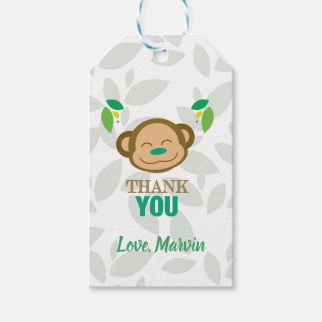 Green Monkey Gift Tag (Front)
