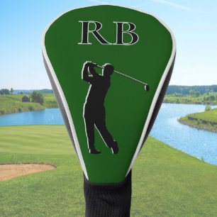 Green Monogram Golf Head Cover For Men