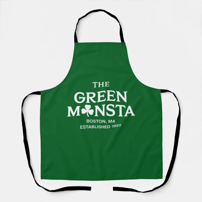 Green Monsta Boston Green Monstah Baseball Gift  Apron (Front)