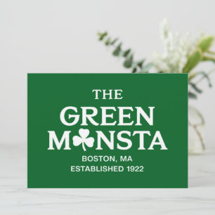 Green Monsta Boston Green Monstah Baseball Gift Invitation