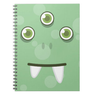 Green Monster Face Notebook