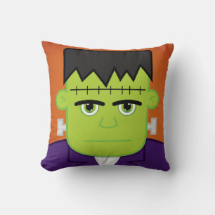 Green monster throw pillow