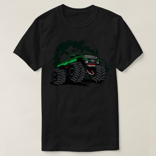 Green monster truck T-Shirt (Design Front)
