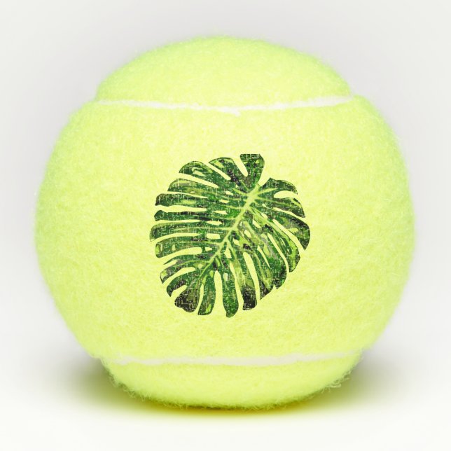 Green Monstera Feuilles balles de tennis (Devant)