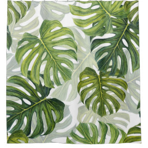 Green Monstera Tropical Watercolor