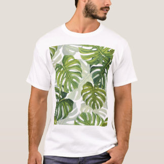 Green Monstera Tropical Watercolor T-Shirt