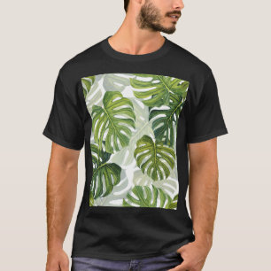 Green Monstera Tropical Watercolor T-Shirt