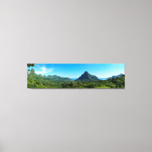 Green Moorea island in panorama Canvas Print