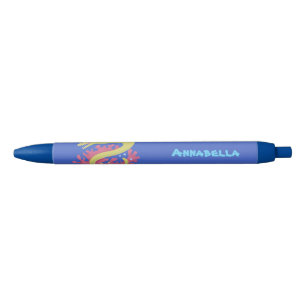 Green moray eel funny cartoon illustration black ink pen