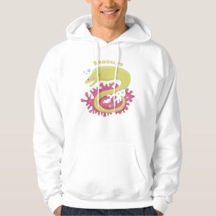 Green moray eel funny cartoon illustration hoodie