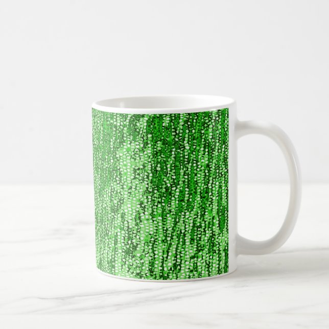 Green mosaic pattern coffee mug (Right)