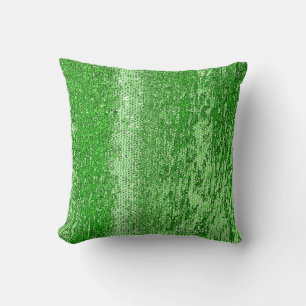 Green mosaic pattern throw pillow