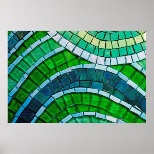 Green Mosaic Poster