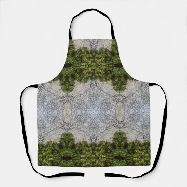 Green Moss & Earth Nature Art Apron (Front)