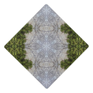 Green Moss & Earth Nature Art Graduation Cap Topper