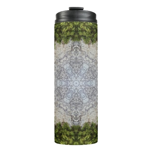Green Moss & Earth Nature Art Thermal Tumbler (Front)