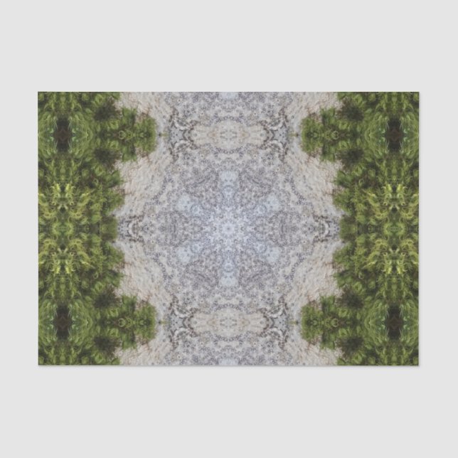 Green Moss & Earth Nature Art Tissue Paper (Front)