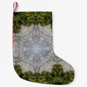 Green Moss & Nature Earth Art Small Christmas Stocking