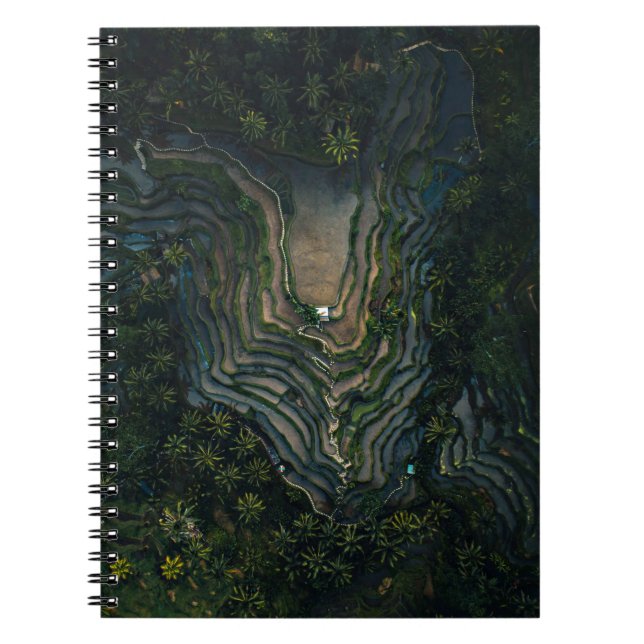 Green moss on black rock notebook (Front)
