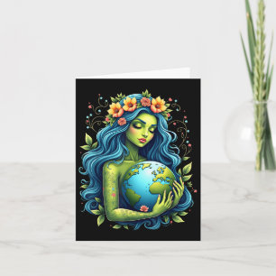 Green Mother Earth Day Gaia Save Our Planet Women  Card
