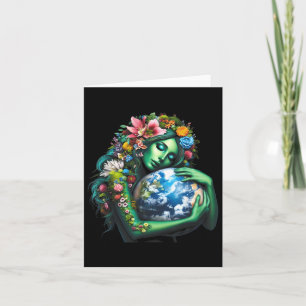 Green Mother Earth Day Gaia Save Our Planet Women  Card