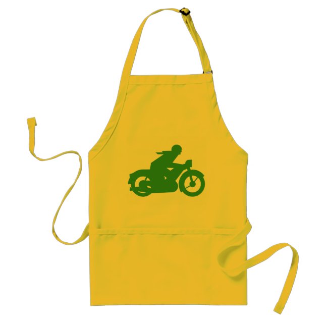 Green Motorbiker Sign Standard Apron (Front)