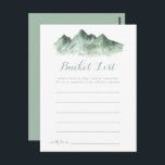 Green Mountain Country Bucket List Cards<br><div class="desc">These green mountain country bucket list cards are the perfect activity for a rustic wedding reception or bridal shower. The design features a watercolor hand-painted green mountain,  inspiring a countryside theme.

Bucket List sign is sold separately.</div>