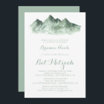 Green Mountain Country Calligraphy Bat Mitzvah  Invitation<br><div class="desc">This green mountain country calligraphy bat mitzvah invitation is perfect for a rustic bat mitzvah. The design features a watercolor hand-painted green mountain,  inspiring a countryside theme.</div>