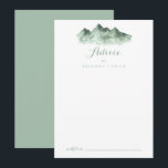 Green Mountain Country Wedding Advice Card<br><div class="desc">This green mountain country wedding advice card is perfect for a rustic wedding. The design features a watercolor hand-painted green mountain, inspiring a countryside theme. These cards are perfect for a wedding, bridal shower, baby shower, graduation party & more. Personalize the cards with the names of the bride and groom,...</div>