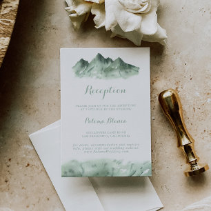 Green Mountain Country Wedding Reception  Enclosure Card