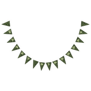 Green mountain disruptive camouflage bunting flags