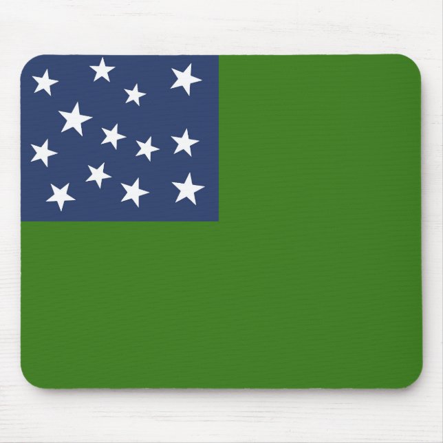 Green mountain flag USA patriotic historical ameri Mouse Pad (Front)