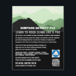 Green Mountain Landscape, Hiking & Climbing Advert Flyer<br><div class="desc">Green Mountain Landscape,  Hiking and Climbing Advertising Flyers By The Business Card Store.</div>