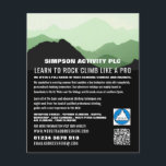 Green Mountain Landscape, Hiking & Climbing Advert Flyer<br><div class="desc">Green Mountain Landscape,  Hiking and Climbing Advertising Flyers By The Business Card Store.</div>