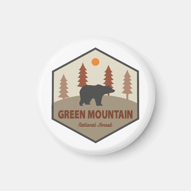 Green Mountain National Forest Bear Magnet (Front)